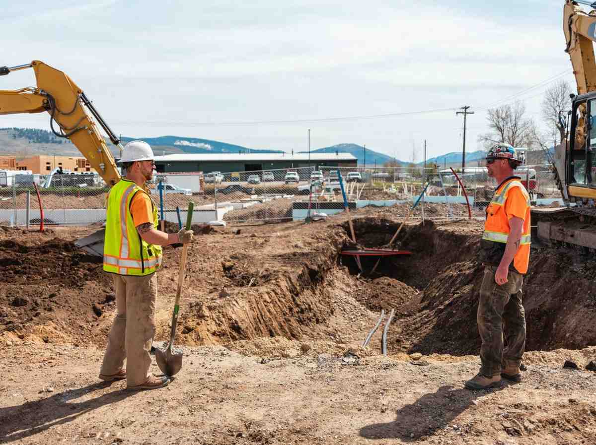 Construction workers at site